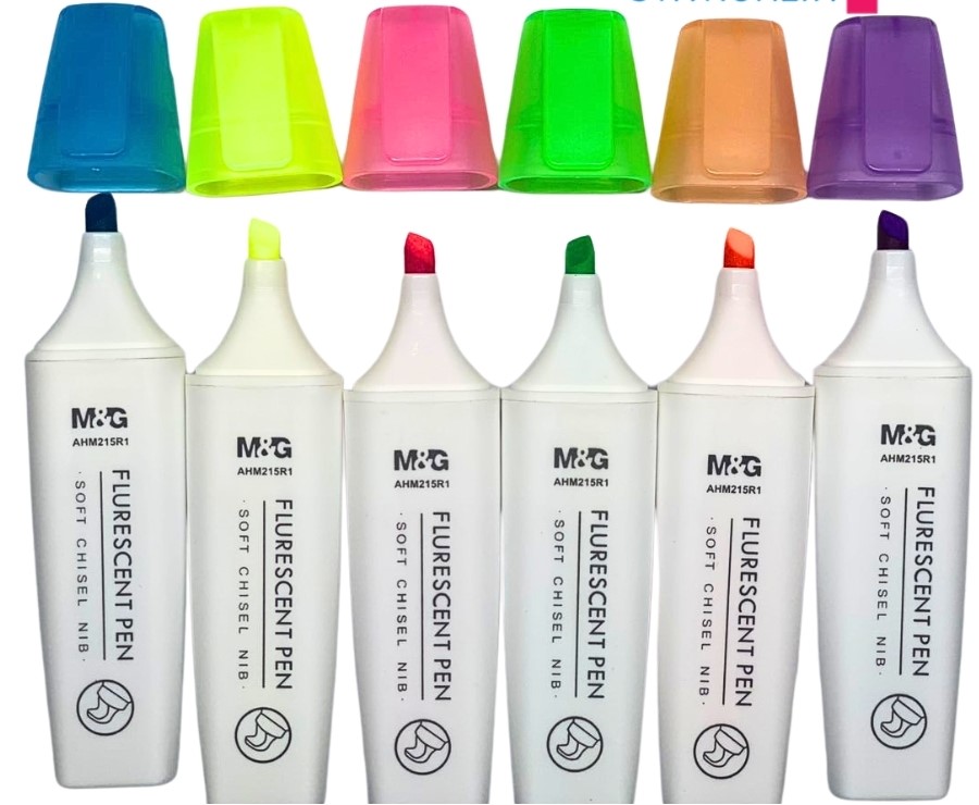 MARCADOR FLUO M&amp;G SOFT X 6 COLORES