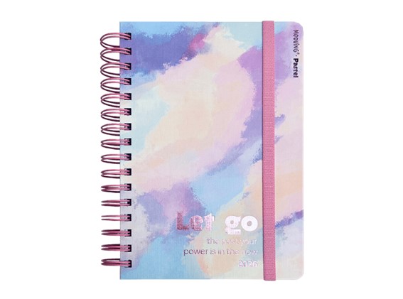 AGENDA MOOVING PASTEL 1 DIA X HOJA C/ESPIRAL 15 X 21 CM.