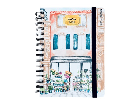 AGENDA MOOVING TRAVEL SEMANAL C/ESPIRAL 15 X 21 CM.