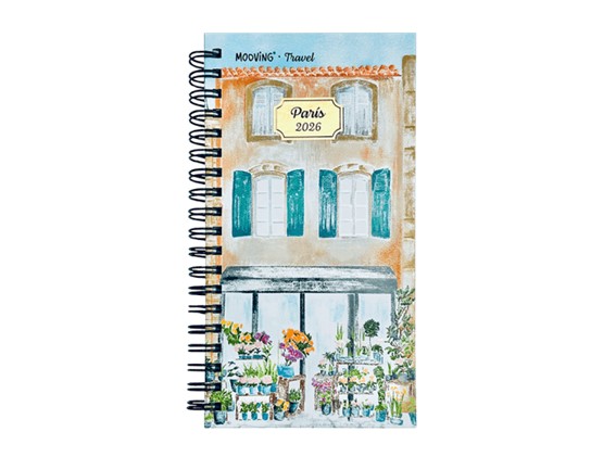 AGENDA MOOVING TRAVEL SEMANAL C/ESPIRAL 9 X 17 CM.