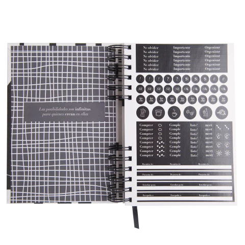 AGENDA BIG LIFE MONOCROMATICA SEMANAL 15x21CM.