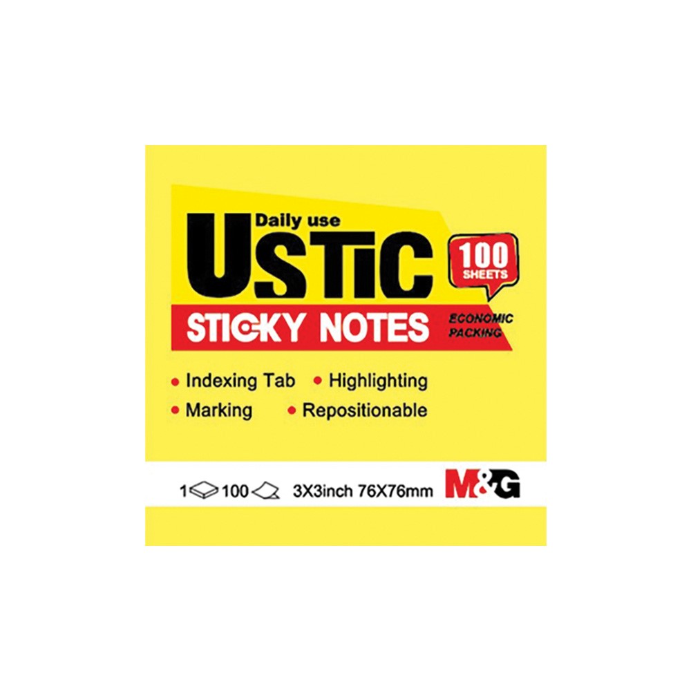 NOTAS ADHESIVAS M&amp;G FLUO 76 X 76MM X 100 HOJAS