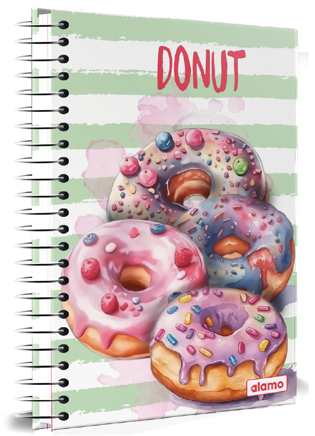 CUADERNOLA ALAMO CANDY TAPA DURA 200 HOJAS 19 X 27CM.