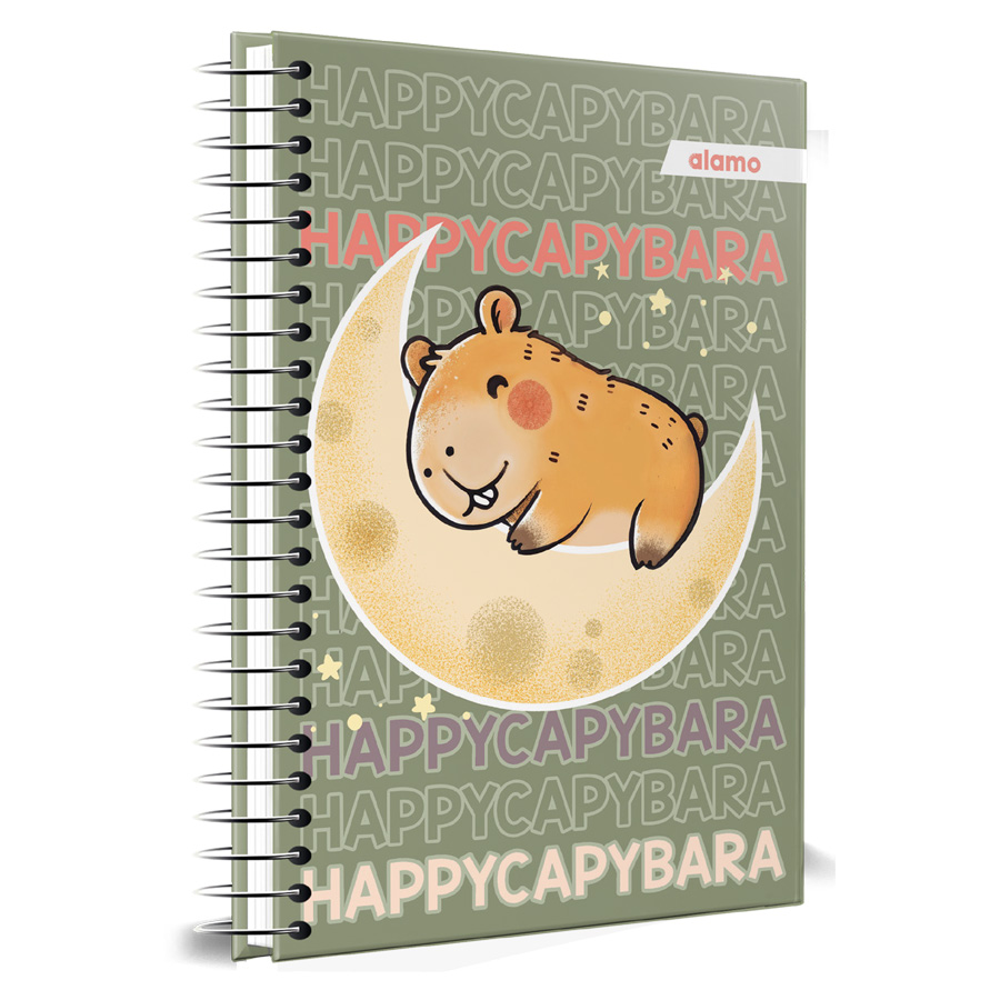 CUADERNOLA ALAMO CAPYBARA TAPA DURA 96 HOJAS 19 X 27CM.