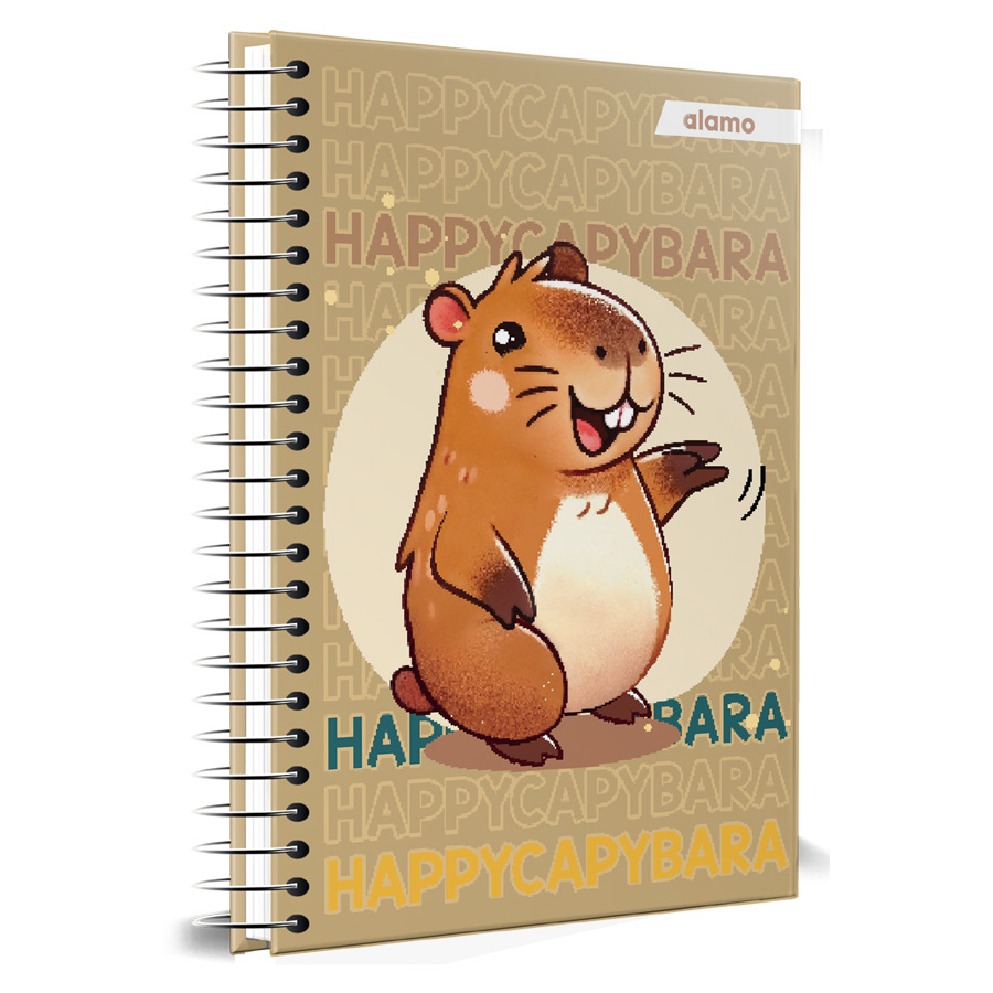 CUADERNOLA ALAMO CAPYBARA TAPA DURA 96 HOJAS 19 X 27CM.