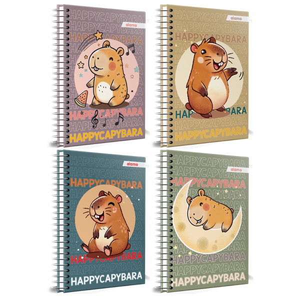 CUADERNOLA ALAMO CAPYBARA TAPA DURA 96 HOJAS 19 X 27CM.
