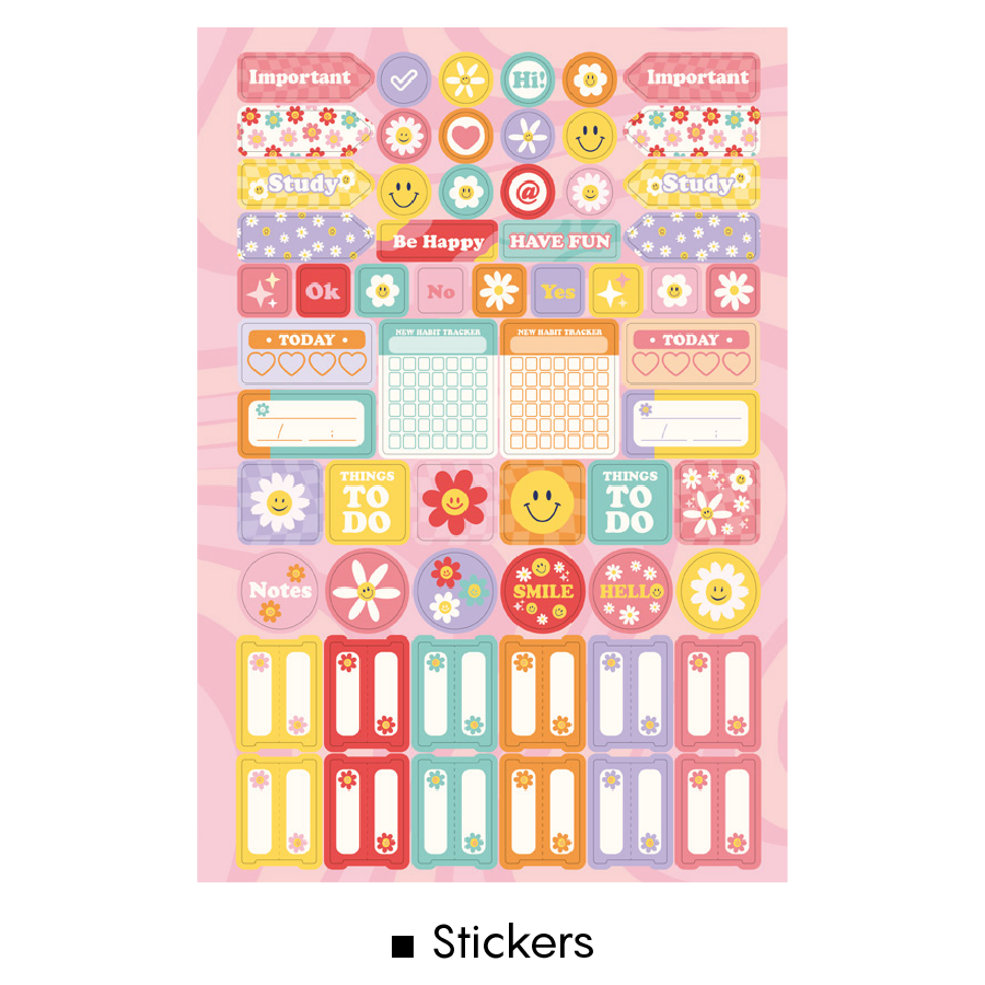 CUADERNOLA ALAMO HAPPY DAISY TAPA DURA 200 HOJAS 19 X 27CM.