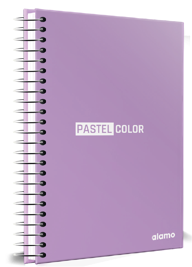 CUADERNOLA ALAMO PASTEL TAPA DURA 200 HOJAS 19 X 27CM.