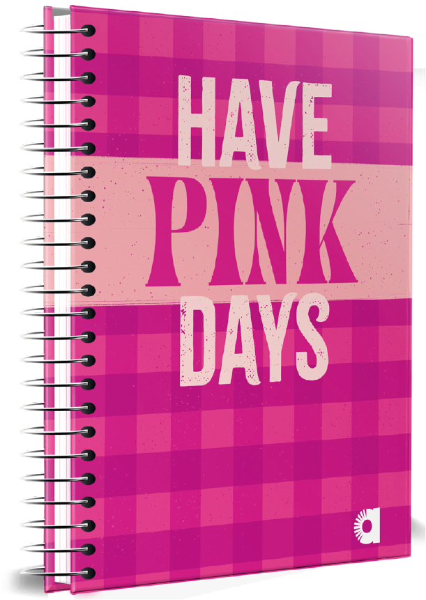 CUADERNOLA ALAMO PINK TAPA DURA 200 HOJAS 19 X 27CM.