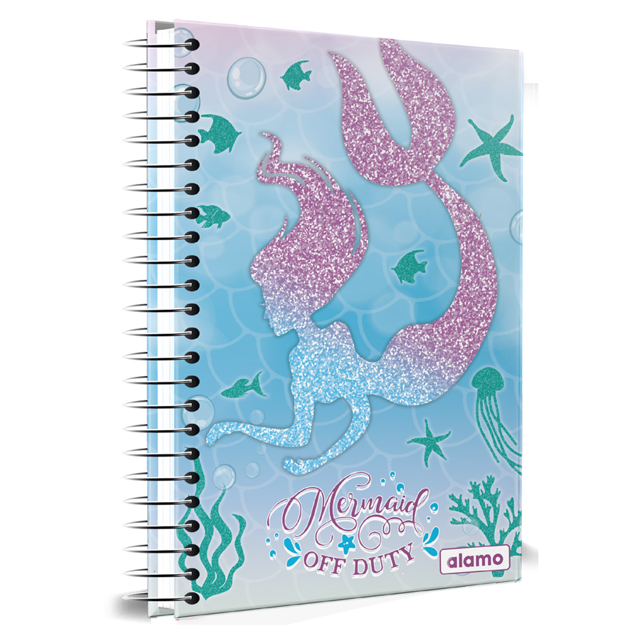 CUADERNOLA ALAMO SIRENITA TAPA DURA 96 HOJAS 19 X 27CM.