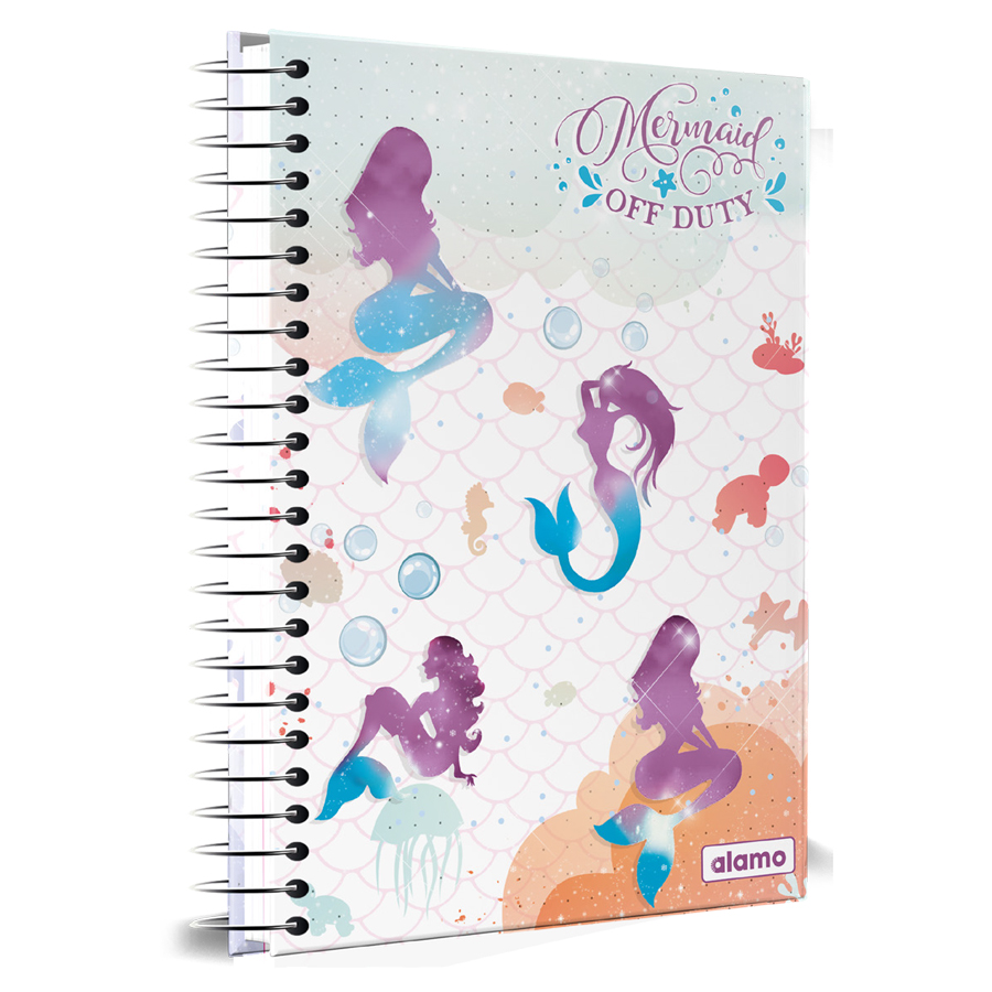 CUADERNOLA ALAMO SIRENITA TAPA DURA 96 HOJAS 19 X 27CM.