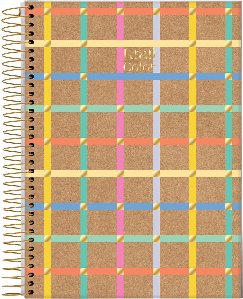 CUADERNO JANDAIA KRAFT COLOR TAPA DURA MINI 10 X 15CM.