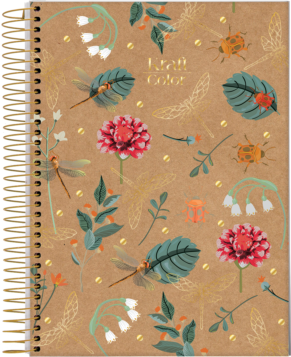 CUADERNOLA JANDAIA KRAFT COLOR TAPA DURA 20 X 27CM. 80 HOJAS