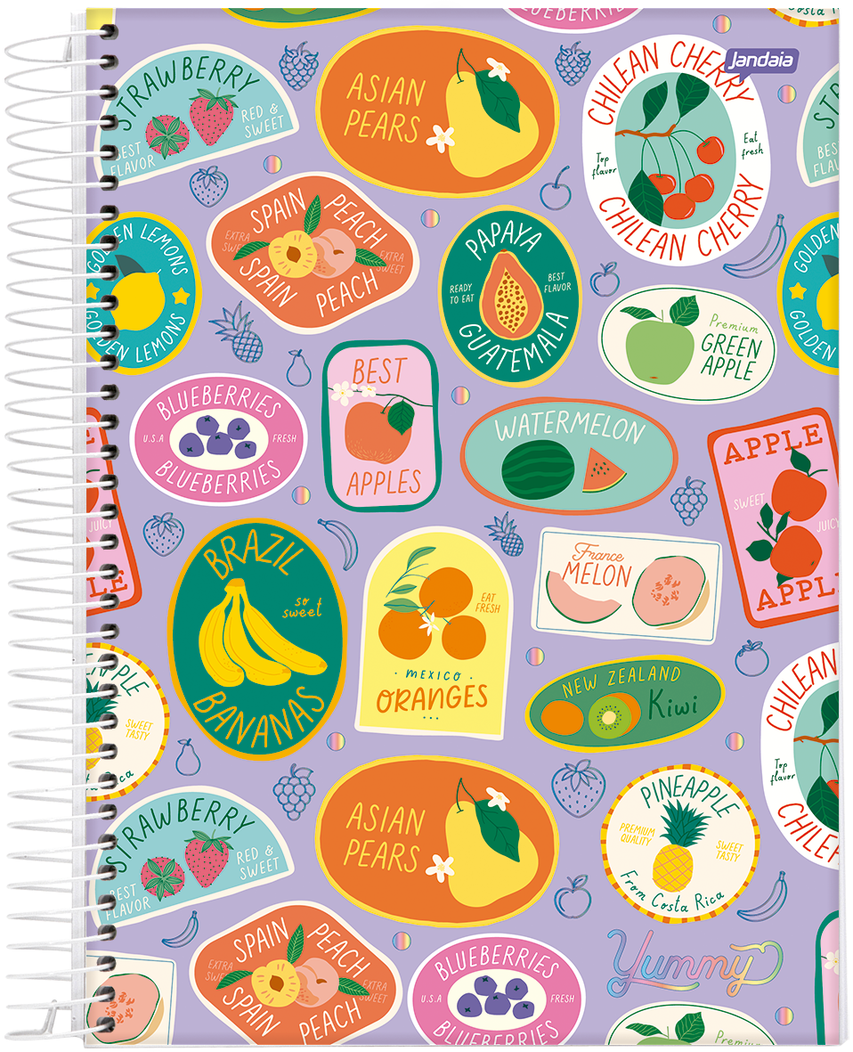 CUADERNOLA JANDAIA YUMMY TAPA DURA 20 X 27CM. 160 HOJAS