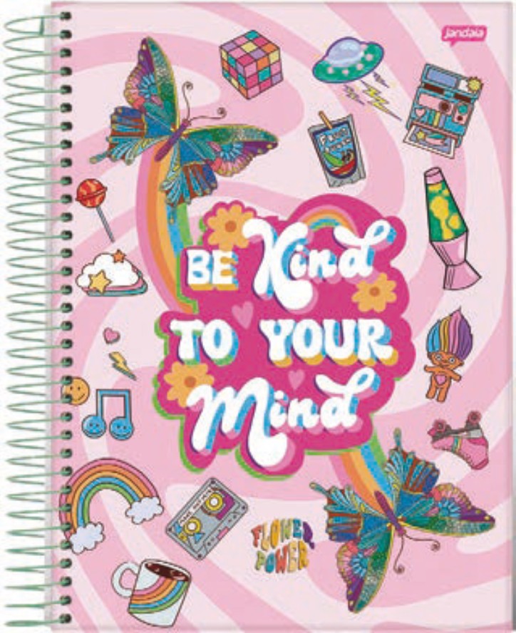 CUADERNOLA JANDAIA FLOWER POWER TAPA DURA 20 X 27CM. 80 HOJAS