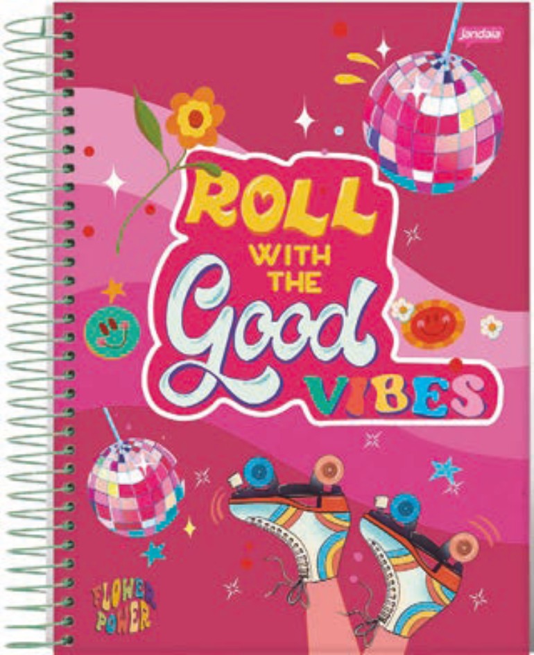 CUADERNOLA JANDAIA FLOWER POWER TAPA DURA 20 X 27CM. 160 HOJAS