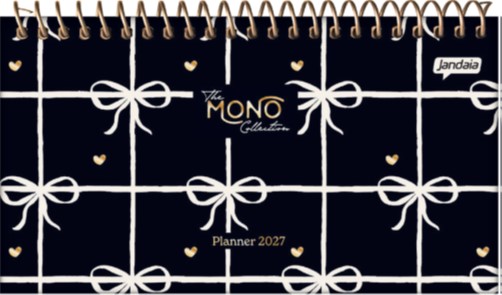 AGENDA JANDAIA MONO SEMANAL CON ESPIRAL 16x9 CM.