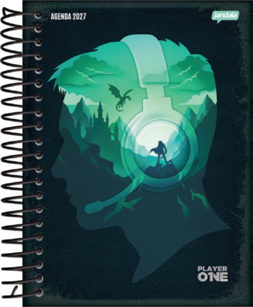 AGENDA JANDAIA PLAYER ONE DIARIA CON ESPIRAL 13x18 CM.