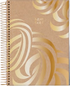CUADERNOLA JANDAIA KRAFT GOLD TAPA DURA 20 X 27CM. 160 HOJAS