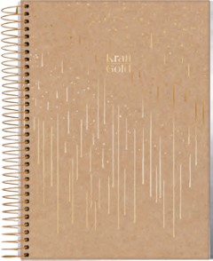 CUADERNOLA JANDAIA KRAFT GOLD TAPA DURA 20 X 27CM. 160 HOJAS