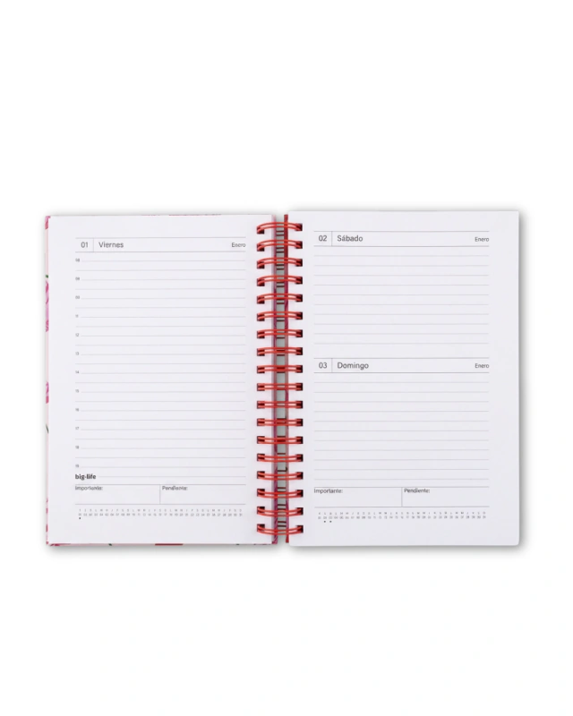 AGENDA BIG LIFE FLOWER DIARIA 10x15CM.