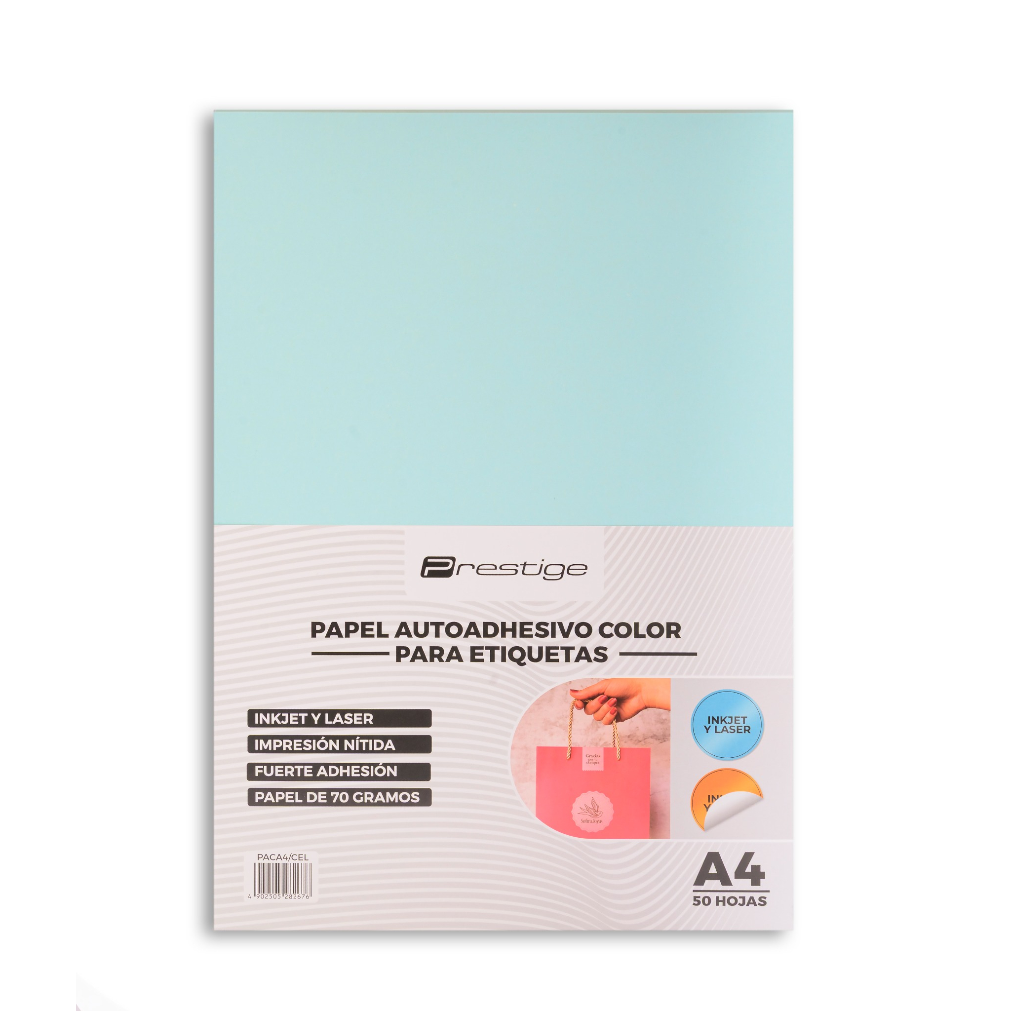 PAPEL ADHESIVO COLOR A4 PRESTIGE X UNIDAD