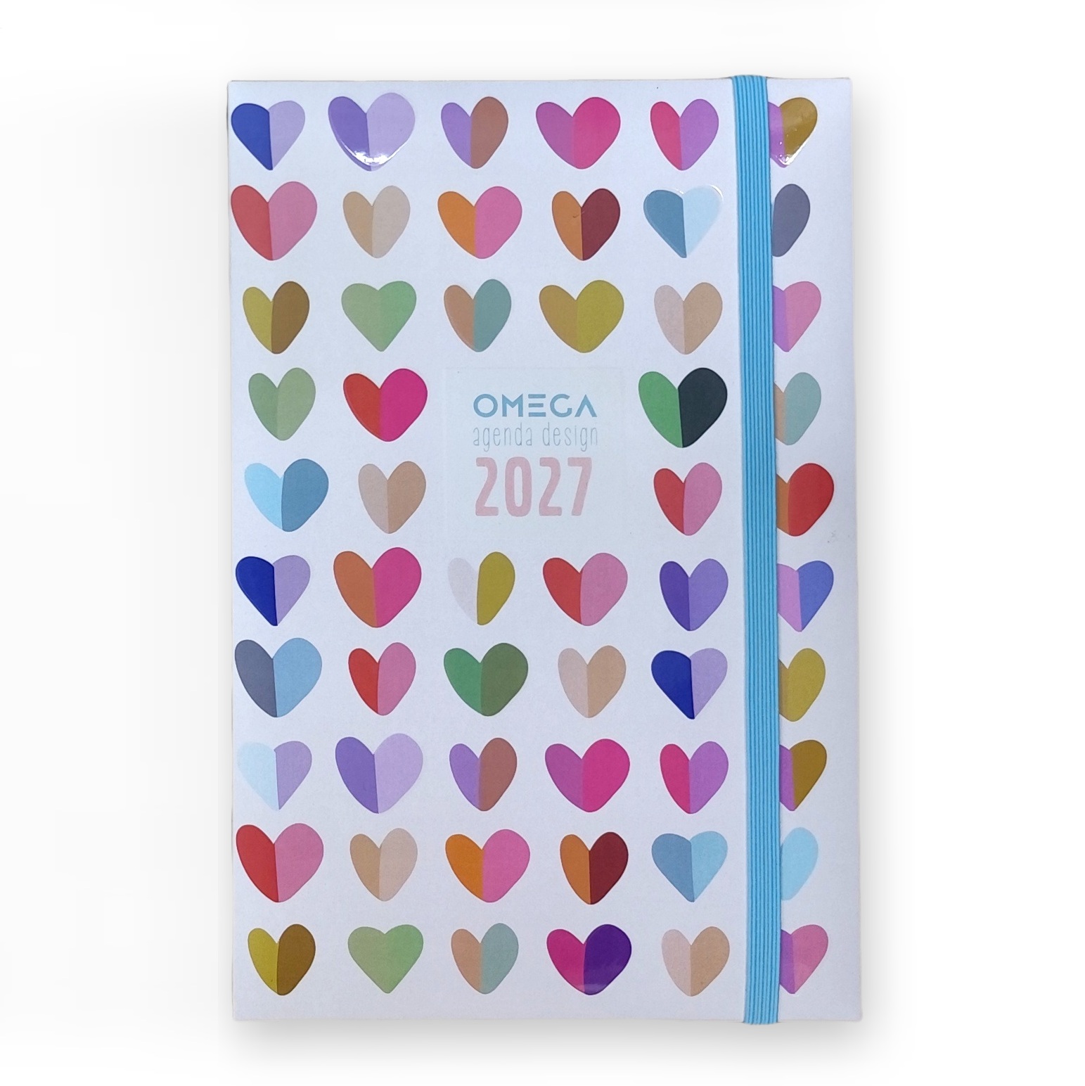 AGENDA OMEGA Nº 32 DIA X HOJA TAPA FANTASIA 14.5 X 21 CM.