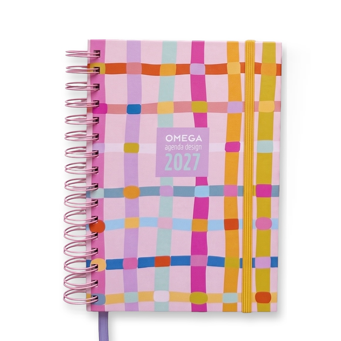 AGENDA OMEGA Nº 40 DIA X HOJA TAPA COLOR CON ESPIRAL 14.5 X 21 CM.