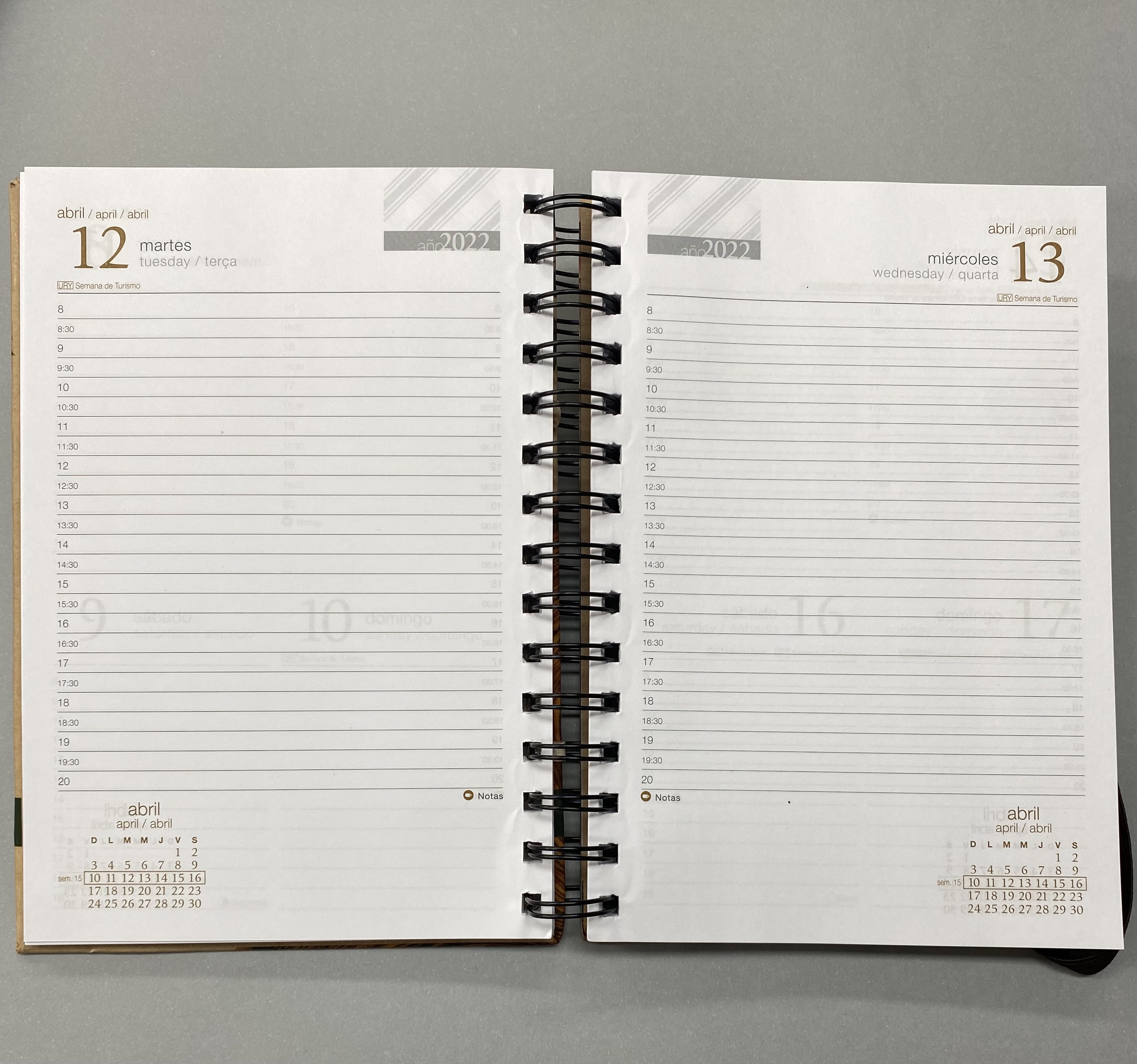 AGENDA REMEMBER DIARIA C/ESP.1873W 14 X 20 CM.