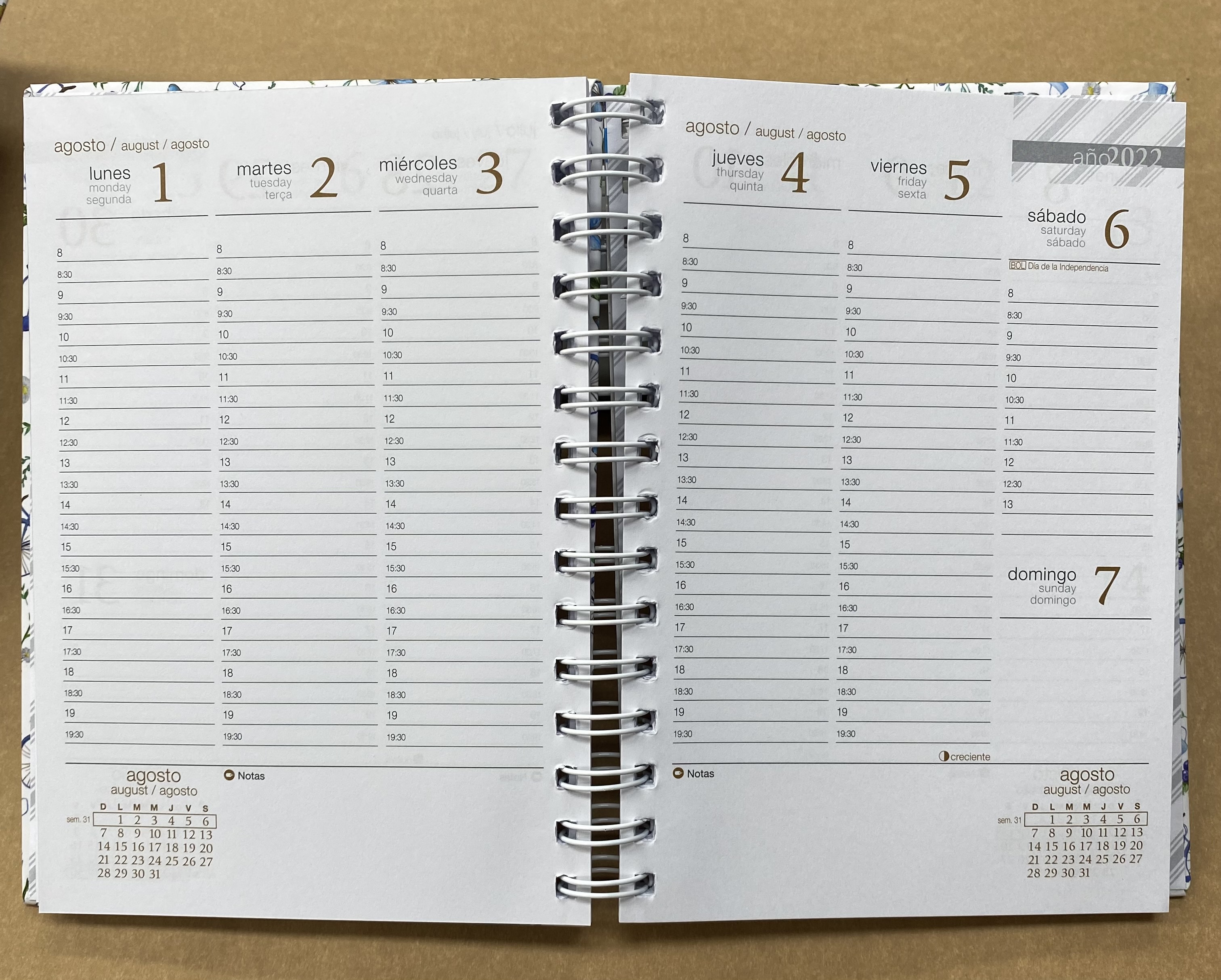 AGENDA REMEMBER SEMANAL C/ESP.1373W 14 X 20 CM.