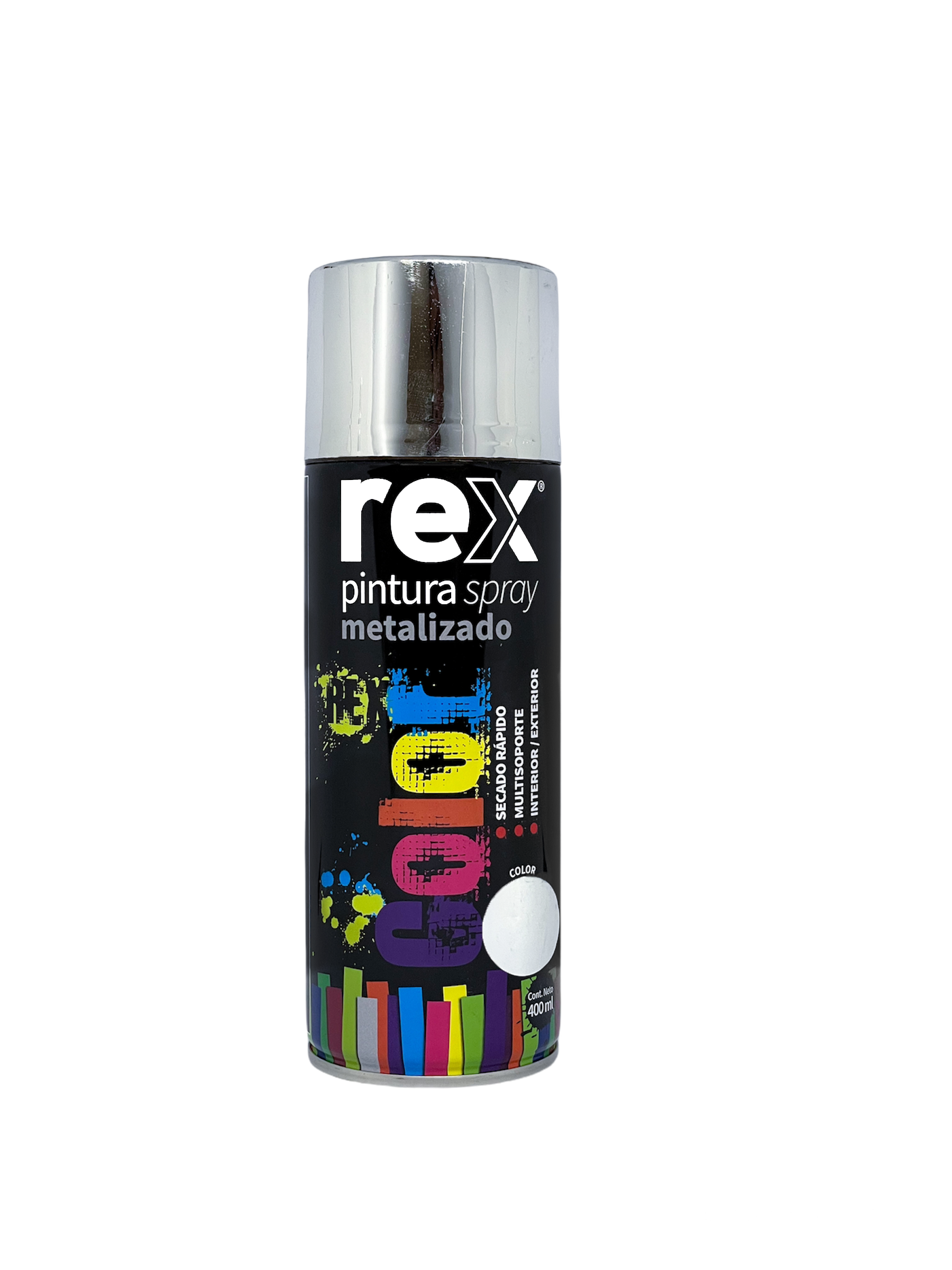 PINTURA EN SPRAY ACRILICA METALIZADA REX 400ML.