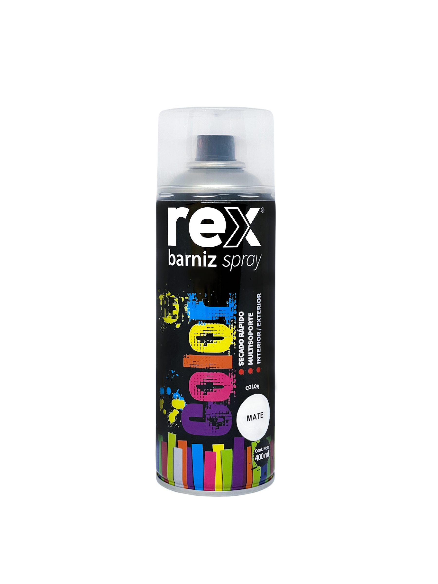 BARNIZ EN SPRAY PARA PINTURA ACRILICA REX 400ML.