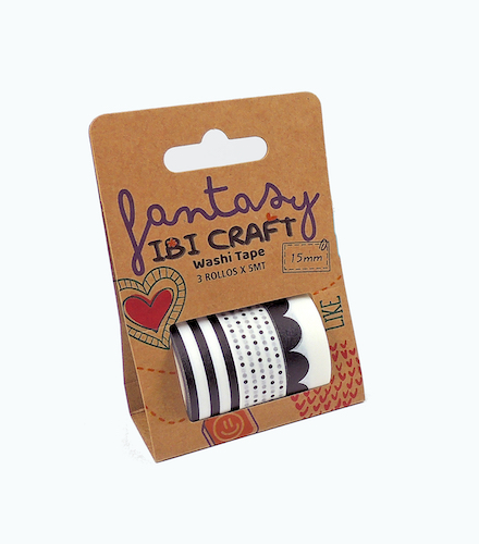 WASHI TAPE IBI CRAFT X 3 15MM X 5 MTS.