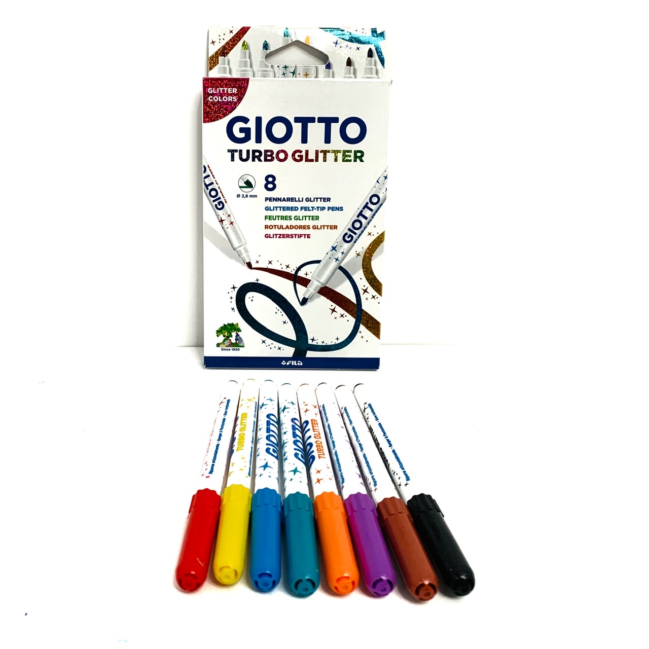 MARCADORES GIOTTO GLITTER X 8 COLORES