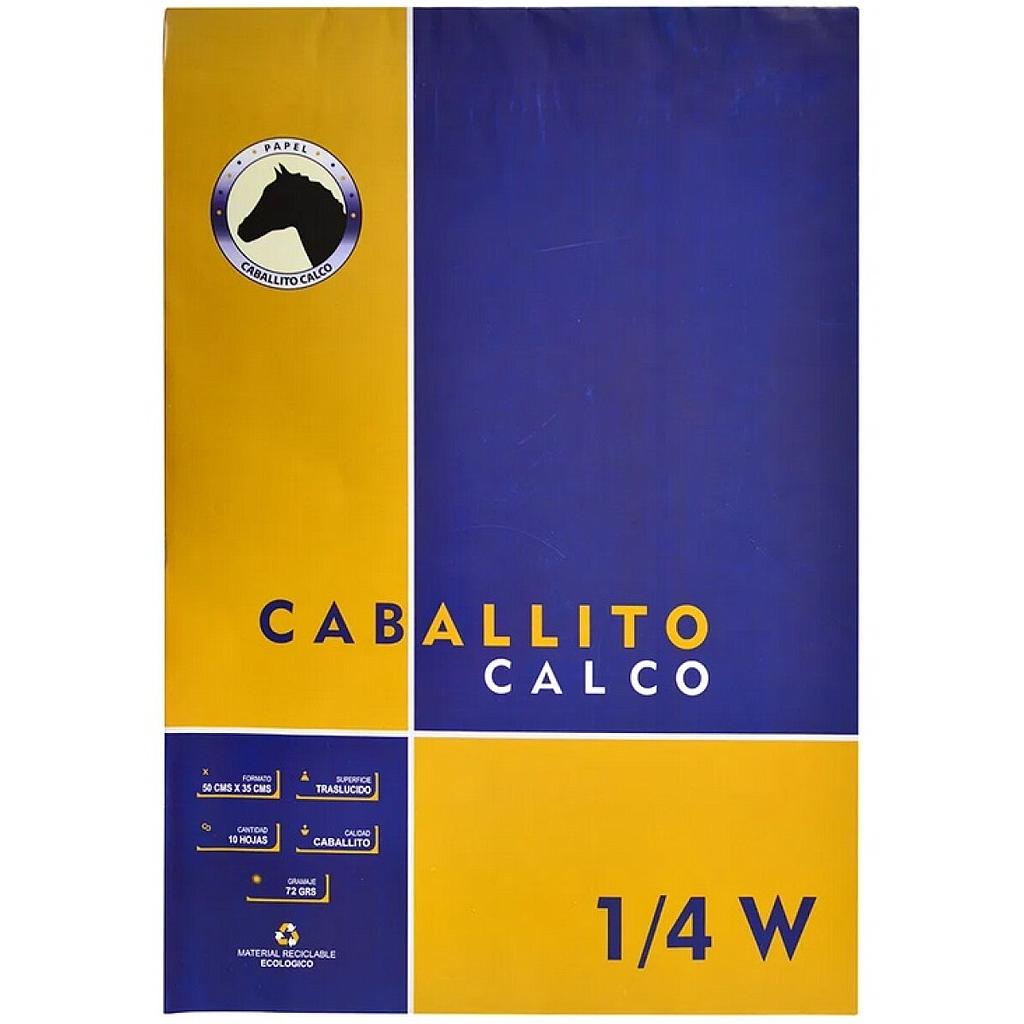 BLOCK CALCO CABALLITO 1/4 W.  X 10 HOJAS 