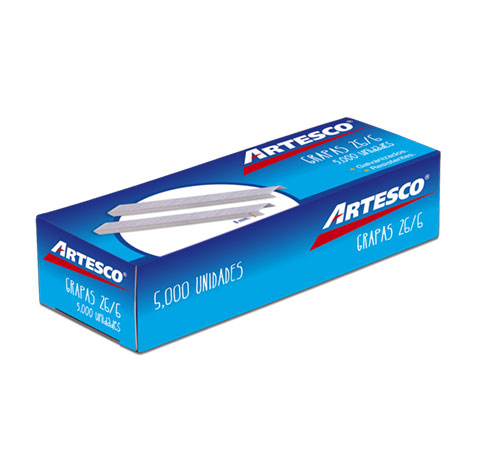 BROCHES PARA ENGRAMPADORA 26/6 ARTESCO X 5000