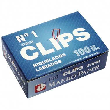CAJA DE CLIPS 31MM TRIANGULAR