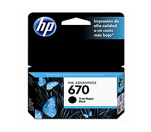CARTUCHO HP 670 NEGRO