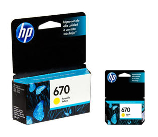 CARTUCHO HP 670 YELLOW