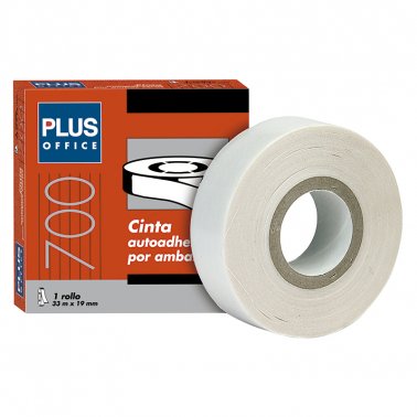 CINTA ADHESIVA PLUS OFFICE DOBLE FAZ 19MM X 10MTS.