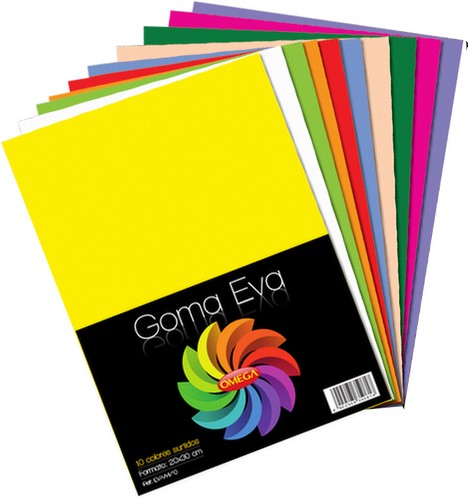 GOMA EVA A4 X 10 COLORES