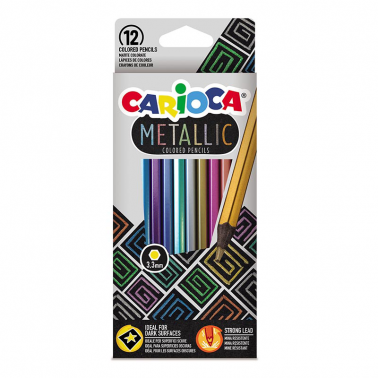 LAPICES CARIOCA METALIZADOS X 12 COLORES