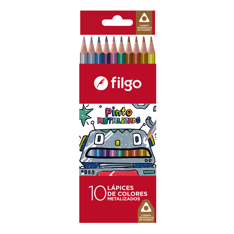 LAPICES FILGO METALIZADOS X 10 COLORES 