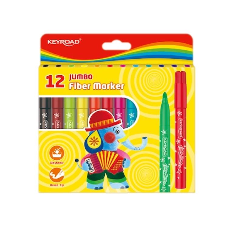 MARCADORES KEYROAD GRUESOS X 12 COL.