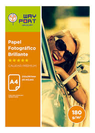 PAPEL FOTOGRAFICO A4 180 GR. PAQ. X 20 H.