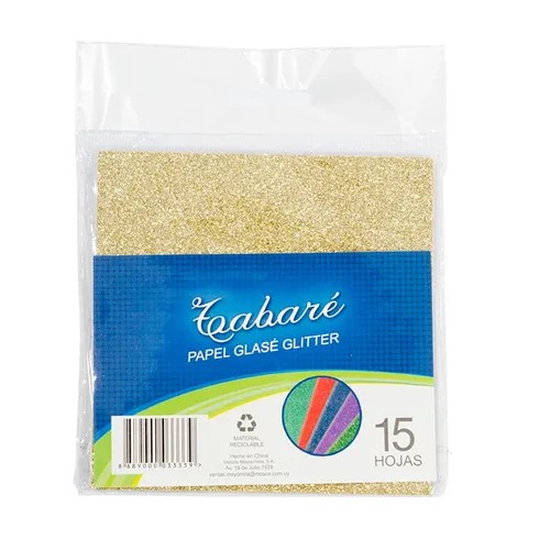 PAPEL GLACE CON GLITTER