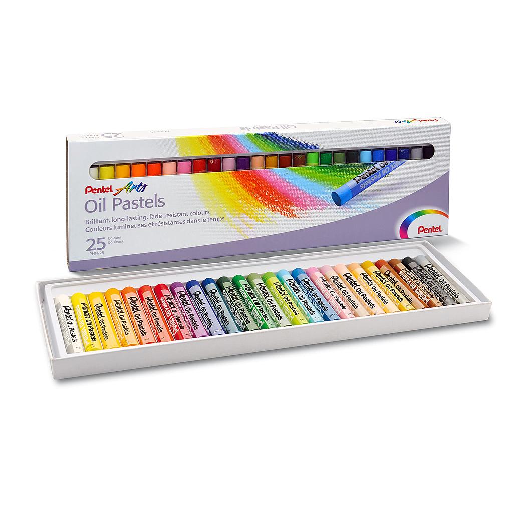 PASTELES AL OLEO PENTEL X 25 COLORES 