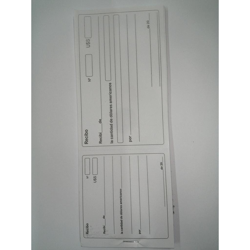 RECIBO COMERCIAL GRANDE EN U$S