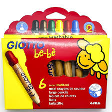 LAPICES GIOTTO BEBE X 6 COLORES