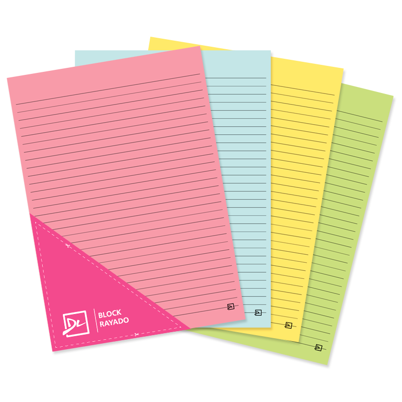 BLOCK DL A5 48H. COLOR PASTEL